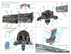 Quinta Studio QD+48341 F-4G early 3D-Printed &amp;amp; coloured Interior on decal paper (Meng) (with 3D-printed resin parts) 1/48 – zdjęcie 2