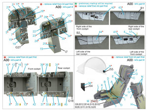 Quinta Studio QD32147 F/A-18B 3D-Printed &amp;amp; colored Interior on decal paper (Academy) 1/32 – image 13