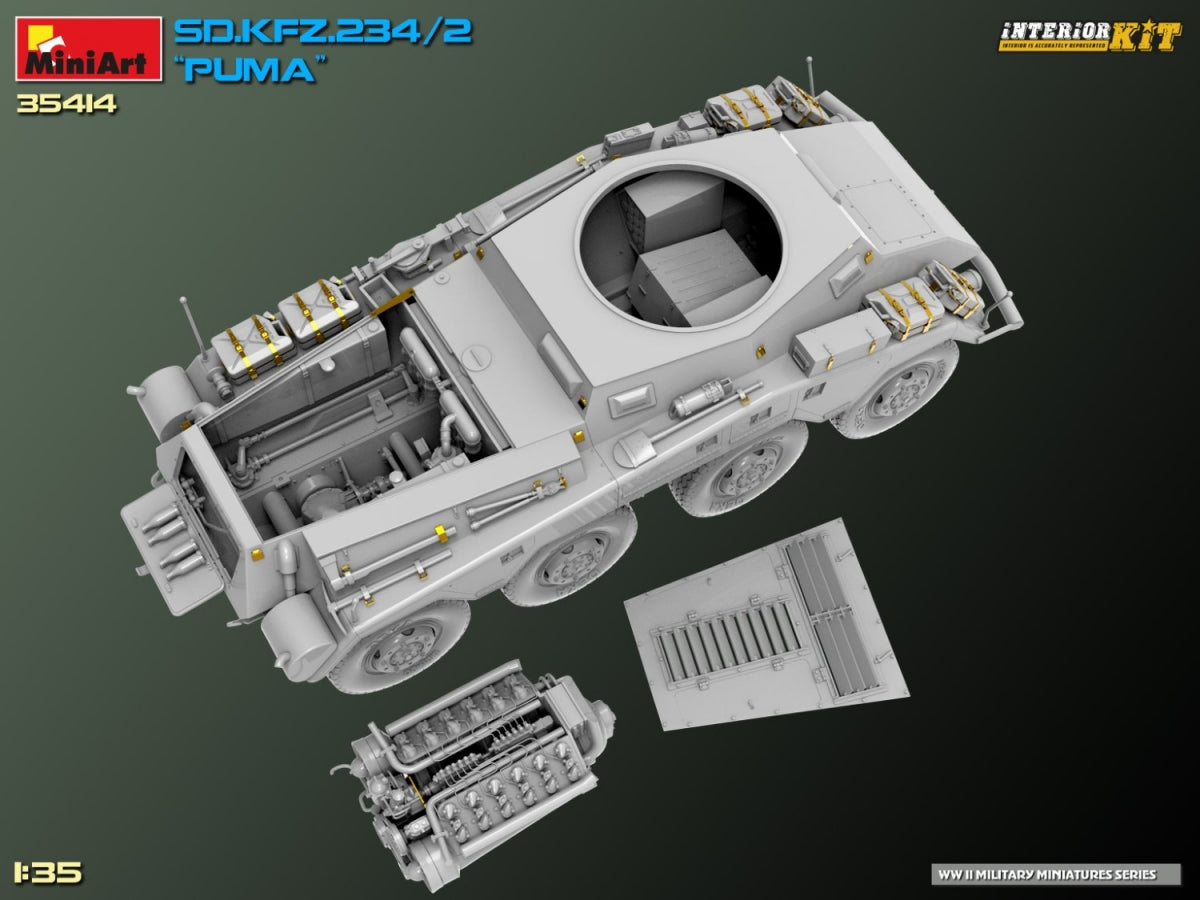 MiniArt 35414 Sd.Kfz. 234/2 PUMA. INTERIOR KIT 1/35 – zdjęcie 38