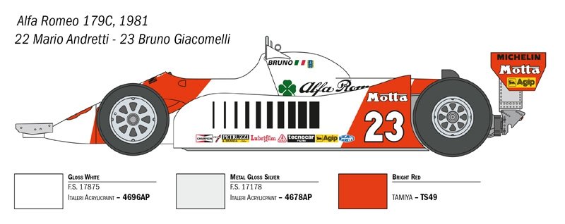 Italeri 4704 ALFA ROMEO 179 - 179C 1/12 – immagine 14