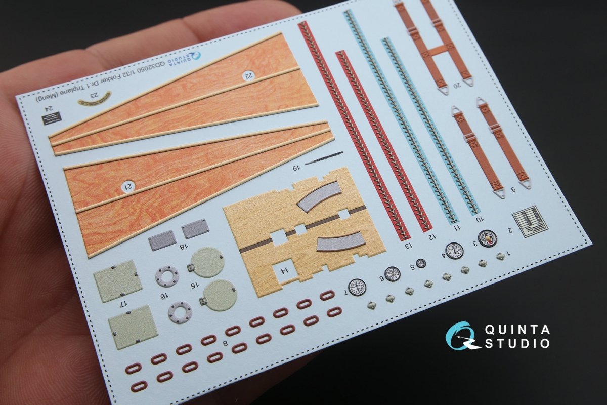 Quinta Studio QD32050 Fokker Dr.1 3D-Printed &amp;amp; coloured Interior on decal paper (for Meng kit) 1/32 – zdjęcie 3