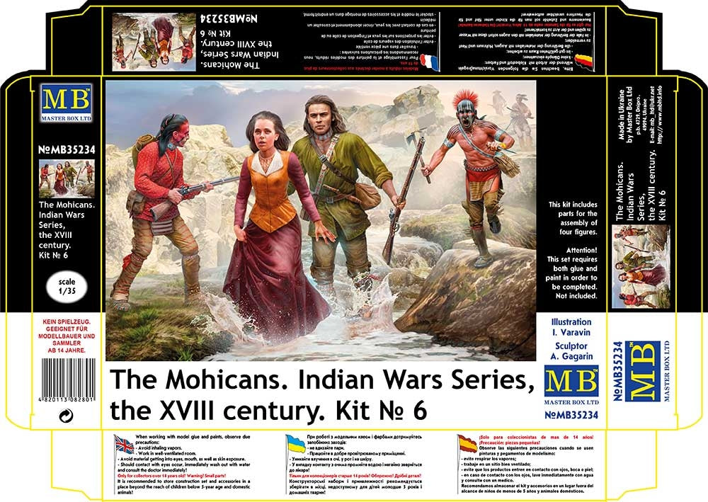 Master Box 35234 The Mohicans. Indian Wars Series, the XVIII century. Kit No 6 1/35 – zdjęcie 2