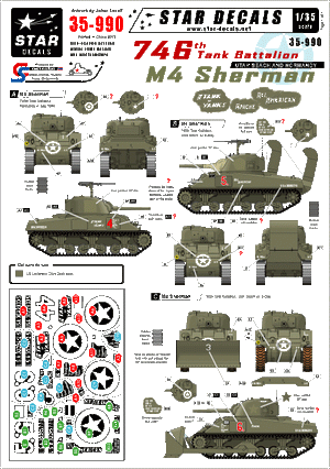 Star Decals 35-990 US 746th Tank Battalion 1/35