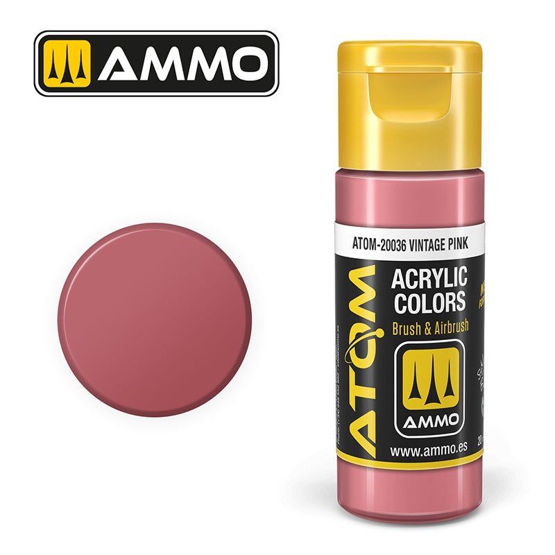 MUNITIONS de Mig Jimenez 20036 ATOM COLOR Vintage Pink 20ml