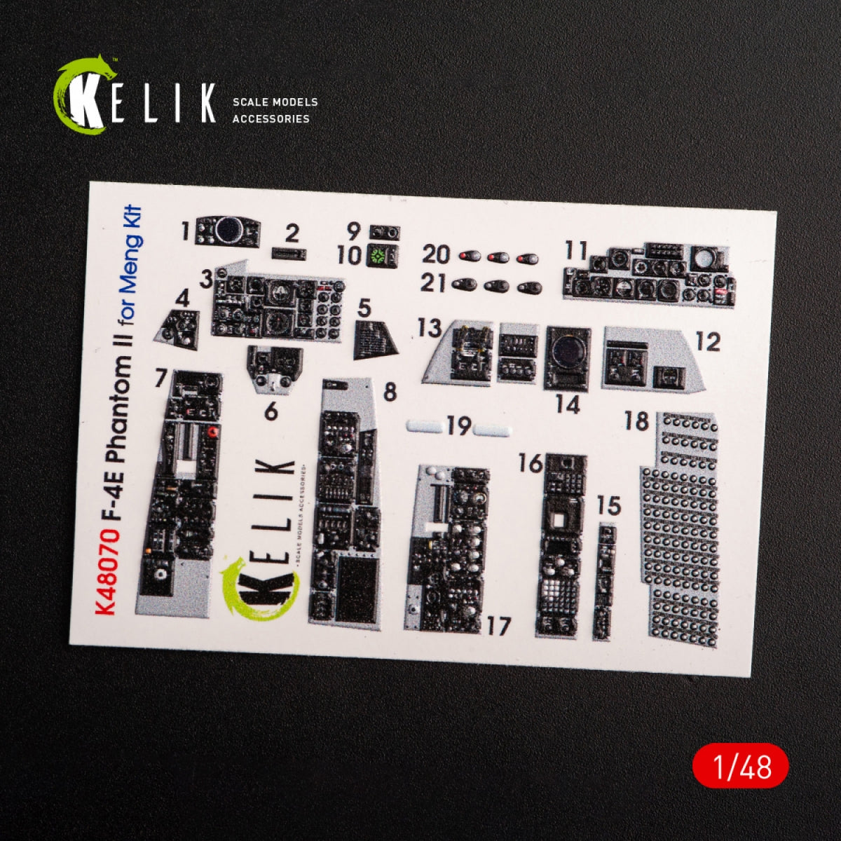 KELIK K48070 F-4E &amp;quot;PHANTOM II&amp;quot; INTERIOR 3D DECALS FOR MENG KIT 1/48 – Bild 3