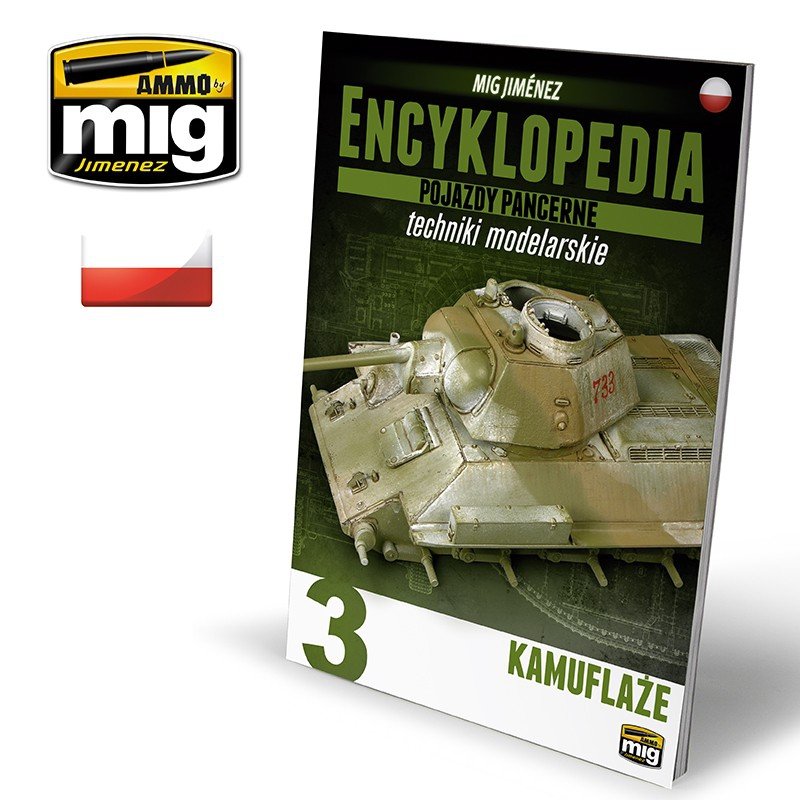 Munitions de Mig Jimenez 6202 ENCYCLOPÉDIE DES TECHNIQUES DE MODÉLISME – VÉHICULES BLINDÉS VOLUME 3 – camouflages (polonais)