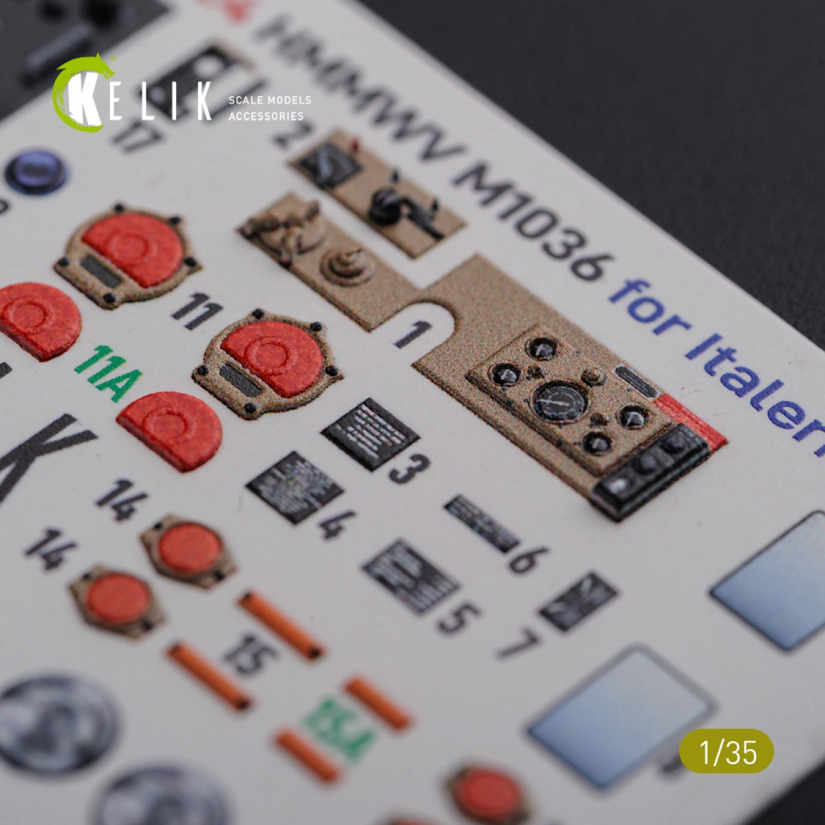 KELIK K35024 HUMVEE HMMWV M1036 with TOW Desert version Interior 3D Decal for Italeri kit 1/35 – zdjęcie 10