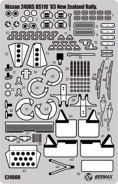 Aoshima 08580 Detail Up Parts Nissan 240RS 1/24 – zdjęcie 2