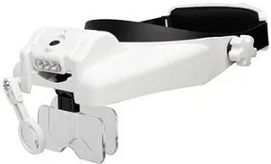 Lightcraft LC1769USB Professional LED Headband Magnifier With Bi-Plate Magnification Loupe / Szkło powiększające, czołowe, Pro LED, 1x 13x – zdjęcie 2