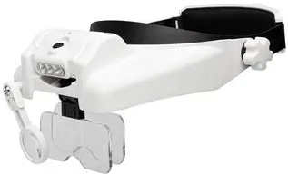 Lightcraft LC1769USB Professional LED Headband Magnifier With Bi-Plate Magnification Loupe / Szkło powiększające, czołowe, Pro LED, 1x 13x – zdjęcie 2