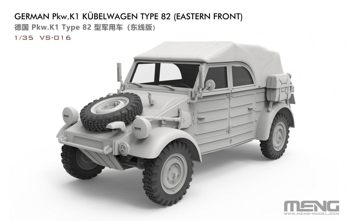 Meng Model VS-016 German Pkw.K1 Kubelwagen Type 82 (Eastern Front) 1/35 – zdjęcie 3