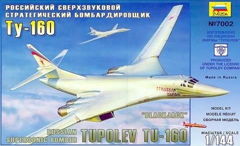 Zvezda 7002 Russian Supersonic Strategic Bomber Tu-160 1/144