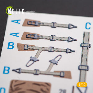 KELIK K32016 JUNKERS JU 87 D/G STUKA - INTERIOR 3D DECAL FOR TRUMPETER KIT 1/32 – zdjęcie 8
