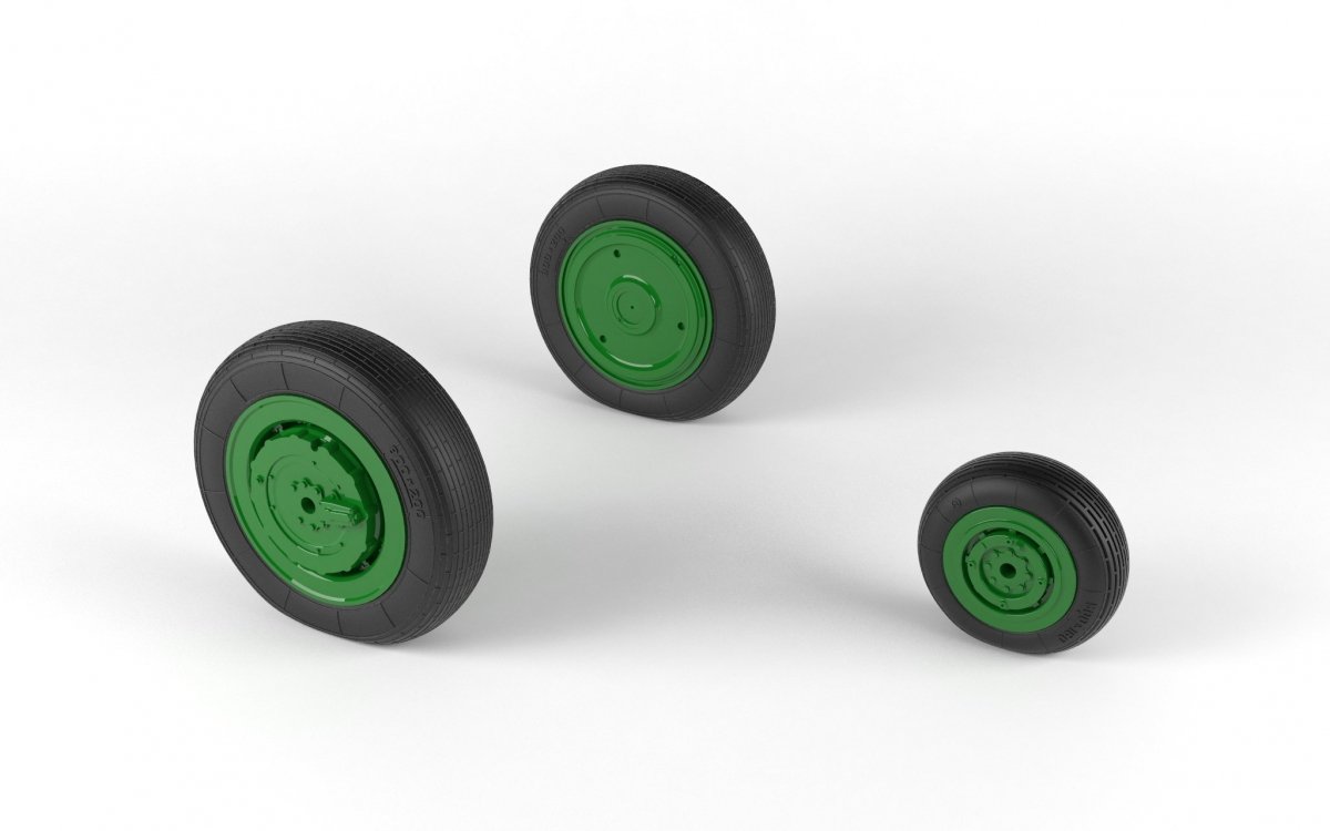 Armory Models AW48029 Mikoyan MiG-21 Fishbed wheels w/ weighted tires, late production 1/48 – image 5