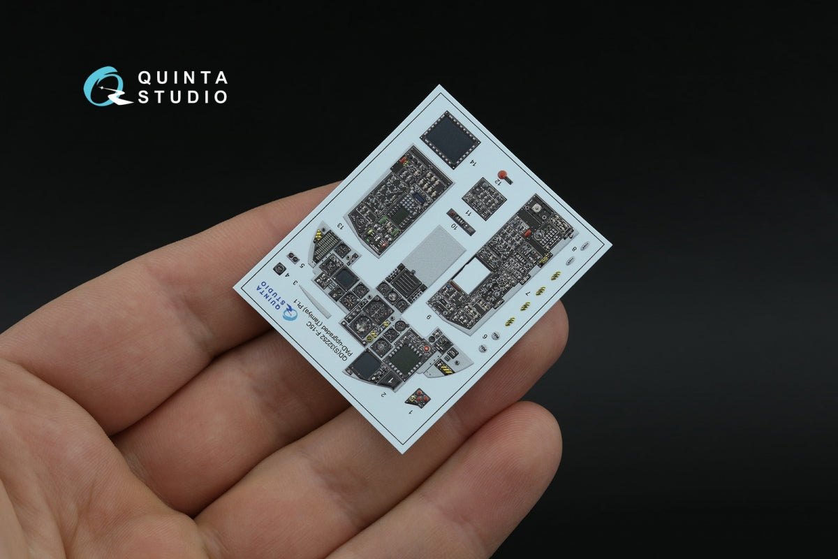 Quinta Studio QDS+32252 F-15C PAD-upgraded 3D-Printed &amp;amp; coloured Interior on decal paper (Tamiya) (Small version) (with 3D-printed resin parts) 1/32 – zdjęcie 3