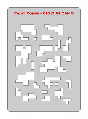 Paint Forge PFST010L STENCIL - DIGI CAMO