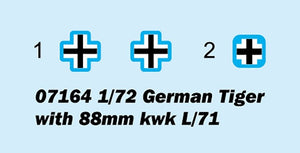 Trumpeter 07164 German Tiger with 88mm kwk L/71 1/72 – image 9