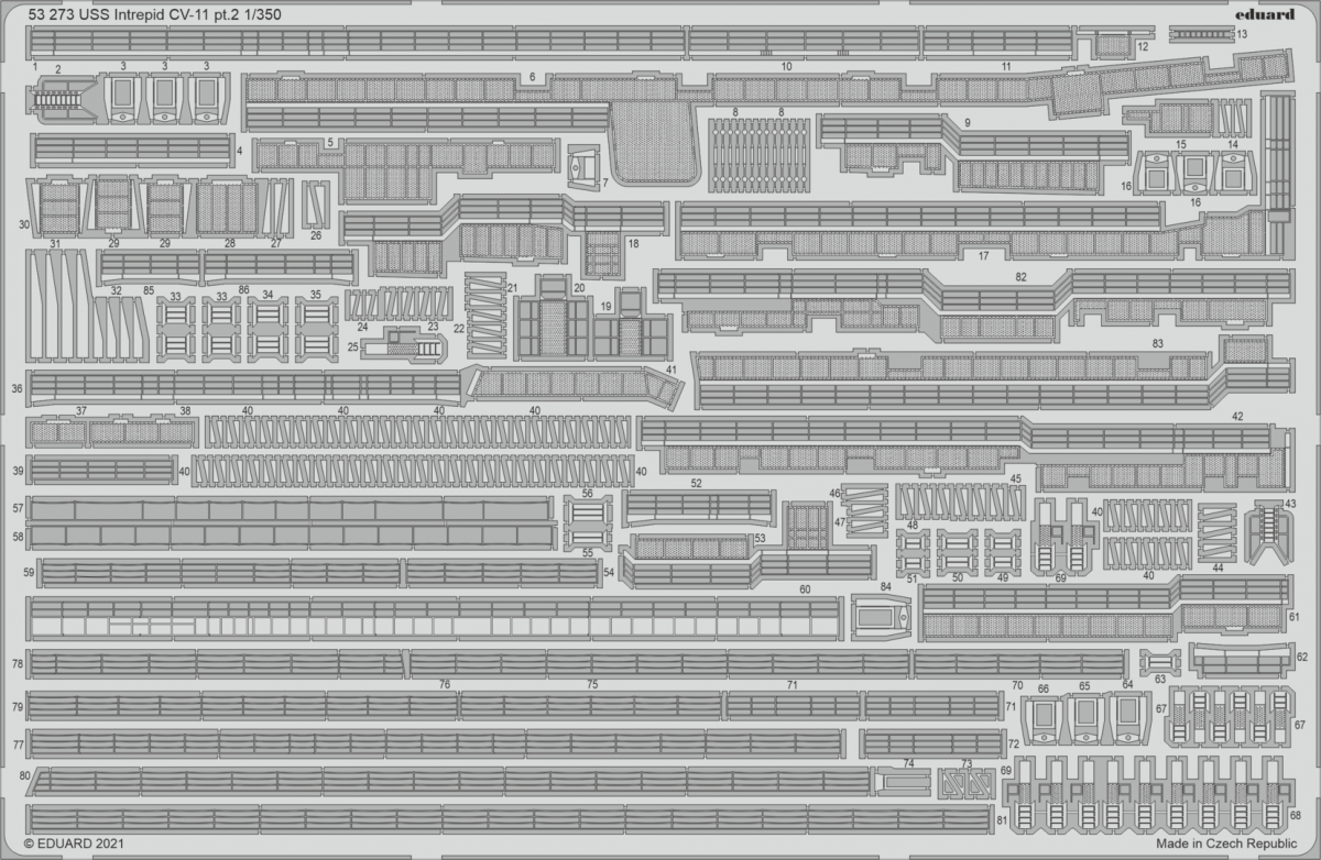 Eduard 53273 USS Intrepid CV-11 pt.2 TRUMPETER 1/350