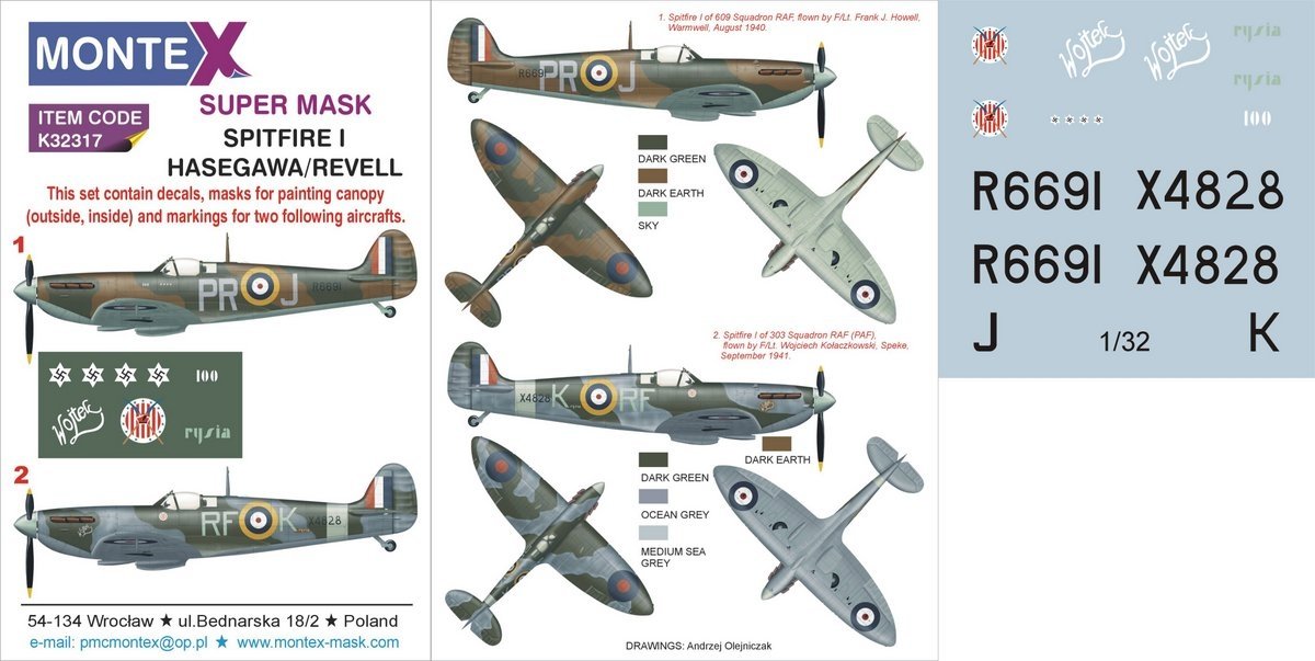 Montex K32317 SPITFIRE I 1/32