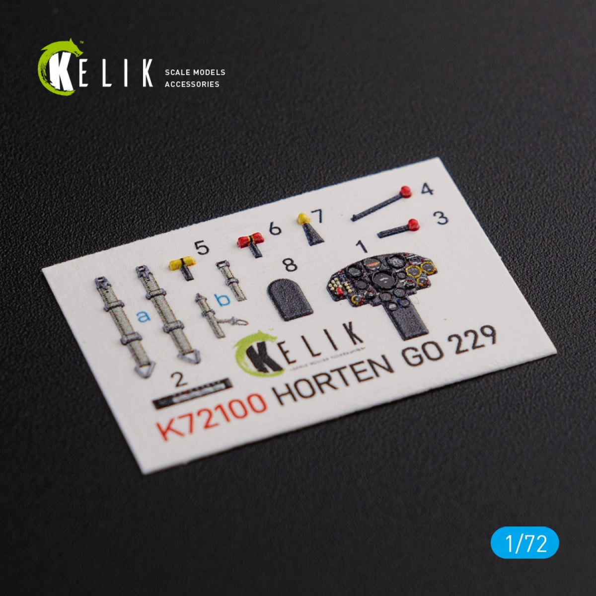 KELIK K72100 Horten Go 229 interior 3D decals for Revell kit 1/72