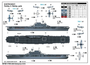 Trumpeter 06708 USS Enterprise CV-6 1/700 – immagine 4