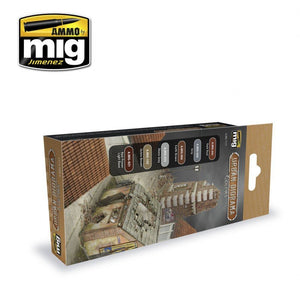 AMMO de Mig Jimenez 7177 Coffret de couleurs pour diorama urbain 6x17ml – image 2