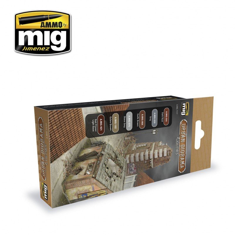 AMMO de Mig Jimenez 7177 Coffret de couleurs pour diorama urbain 6x17ml – image 2