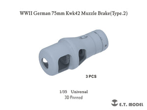 ET Model P35-308 WWII German 75mm Kwk42 Muzzle Brake Type.2 (3D Print) 1/35