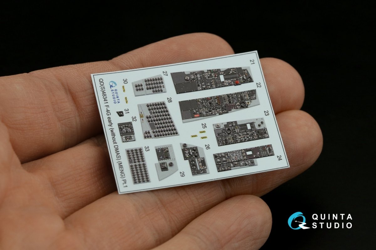 Quinta Studio QD+48341 F-4G early 3D-Printed &amp;amp; coloured Interior on decal paper (Meng) (with 3D-printed resin parts) 1/48 – zdjęcie 6