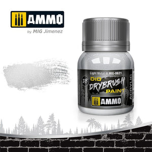 Ammo of Mig 0621 DRYBRUSH Light Metal 40ml