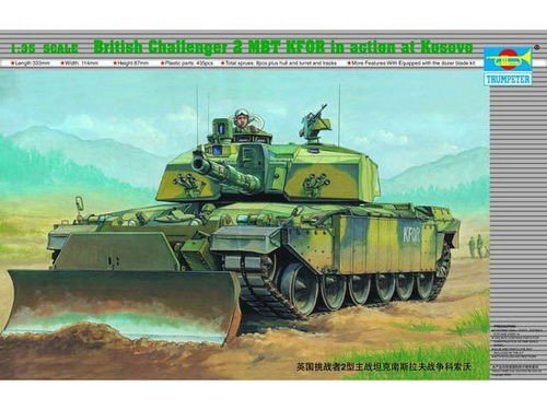 Trumpeter 00345 British Challenger 2 MBT KFOR in action at Kosovo 1/35