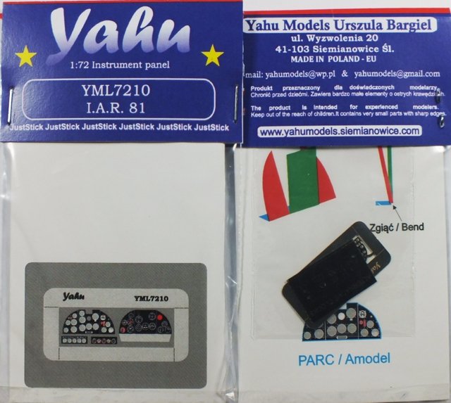 Yahu YML7210 I.A.R.81 (A-model / Parc Model) 1/72