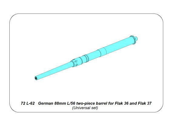 Canon Aber 72L-62 allemand 88 mm L/56 en deux parties pour Flak 36/37 (1/72) – image 10