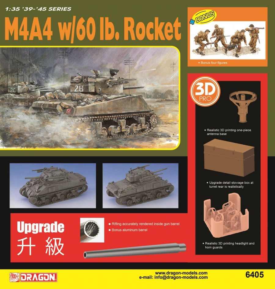 Dragon 6405 M4A4 w/60lb Rocket 1/35 – zdjęcie 2