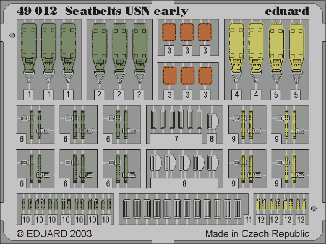Eduard 49012 Seatbelts USN early 1/48