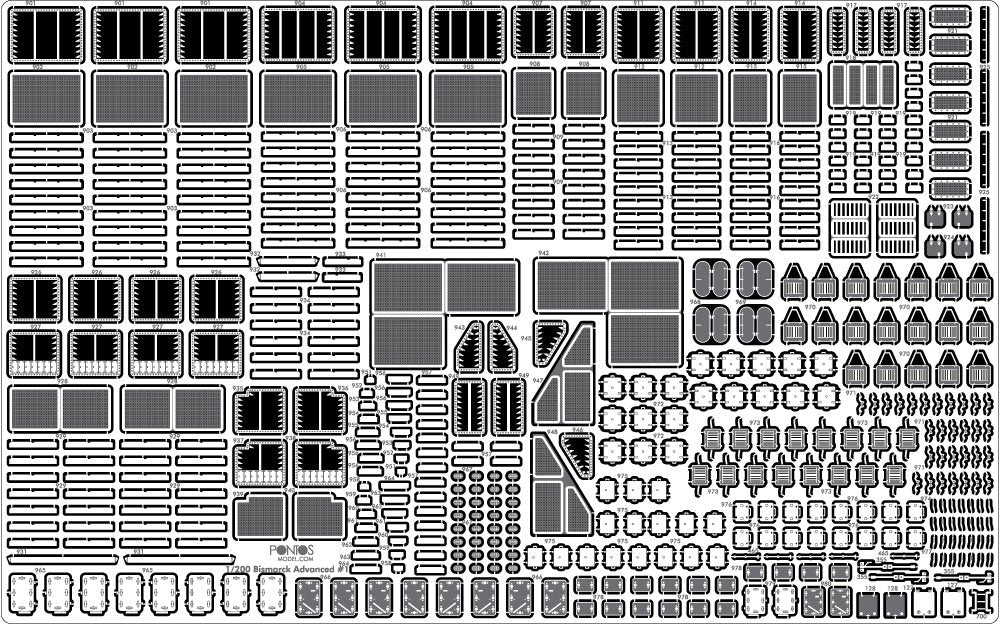 Pontos 21001F1 BISMARCK 1941 Advanced Add-on Set 1/200 – zdjęcie 8