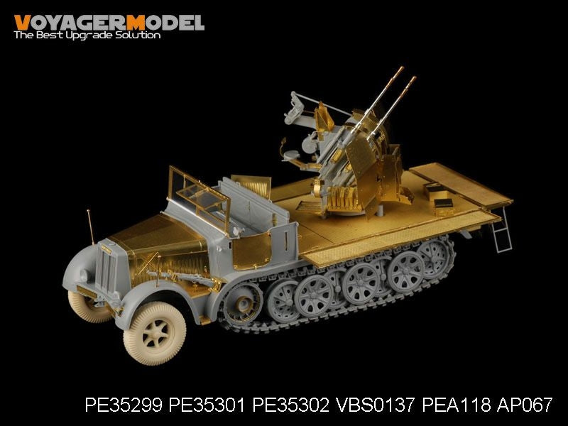 Maquette Voyager PE35299 Sd.Kfz.7/1 allemand de la Seconde Guerre mondiale, partie 1, pour DRAGON 6525 au 1/35 – image 4
