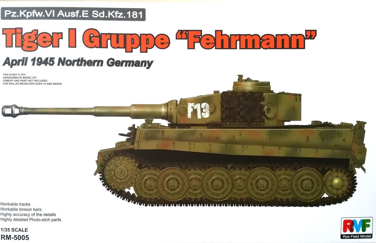 Rye Field Model 5005 Tiger I Gruppe Fehrmann Avril 1945 Allemagne du Nord