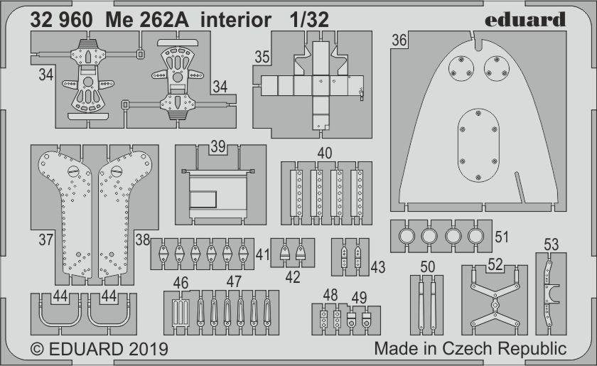 Eduard 32960 Me 262A interior 1/32 REVELL – zdjęcie 2