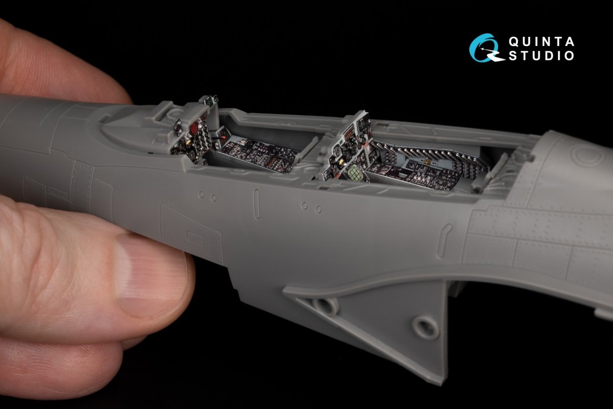 Quinta Studio QDS-48387 F-4E early with slatted wing 3D-Printed &amp;amp; coloured Interior on decal paper (Meng) (Small version) 1/48 – zdjęcie 13