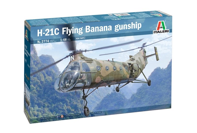Italeri 2774 H-21C &amp;quot;Flying Banana&amp;quot; Gunship 1/48