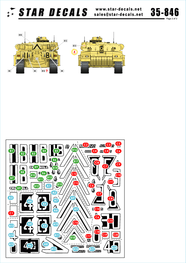 Star Decals 35-846 Challenger I in the Gulf War 1/35 – zdjęcie 2