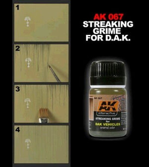 AK Interactive AK067 Streaking Grime For Africa Korps 35ml – zdjęcie 2