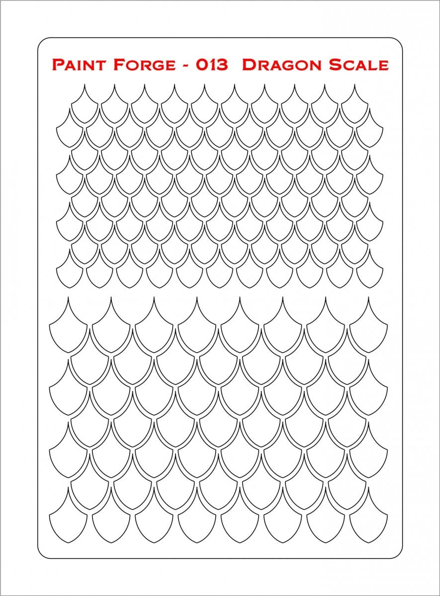 Paint Forge PFST013M STENCIL - DRAGON SCALE – zdjęcie 2