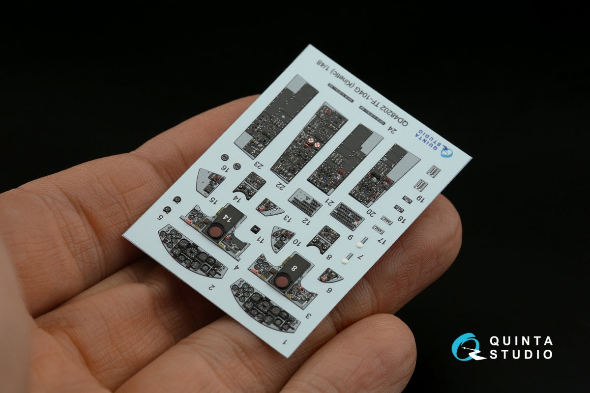 Quinta Studio QD48202 TF-104G 3D-Printed coloured Interior on decal paper (Kinetic) 1/48 – zdjęcie 4