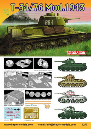 Dragon 7277 T-34/76 Mod.1943 1/72 – image 2