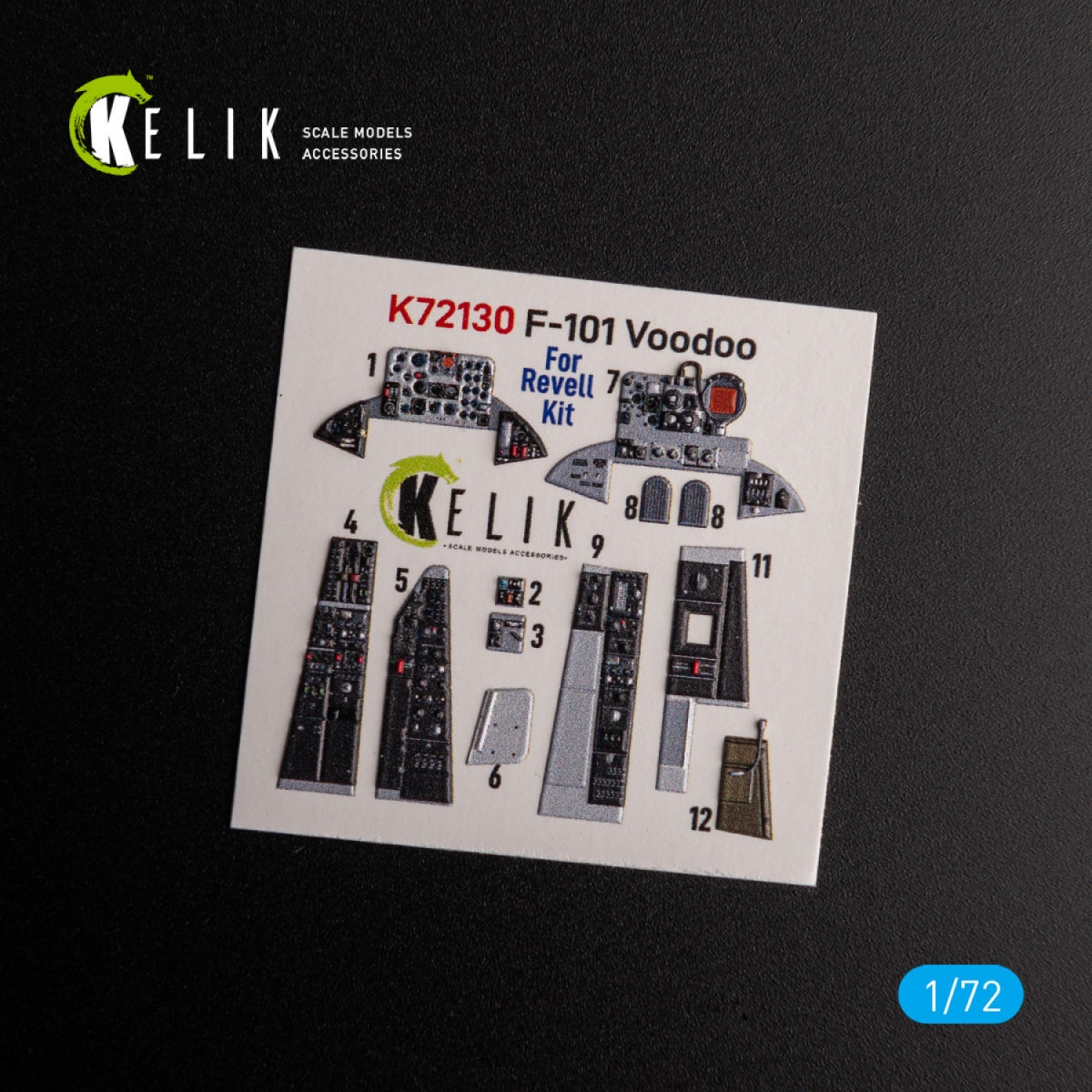 KELIK K72130 F-101 Voodoo - interior 3D decals for Revell kit 1/72 – zdjęcie 2
