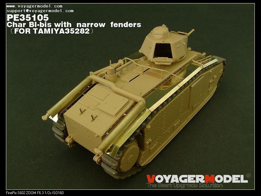 Voyager Model PE35105 WWII French Char BI-bis with narrow fenders (B ver include Gun barrel) for TAMIYA 35282 1/35 – zdjęcie 5