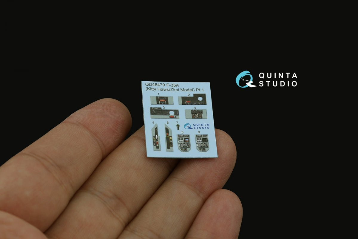 Quinta Studio QD48479 F-35A 3D-Printed &amp;amp; coloured Interior on decal paper (Kitty Hawk/Zimi Model) 1/48 – zdjęcie 5