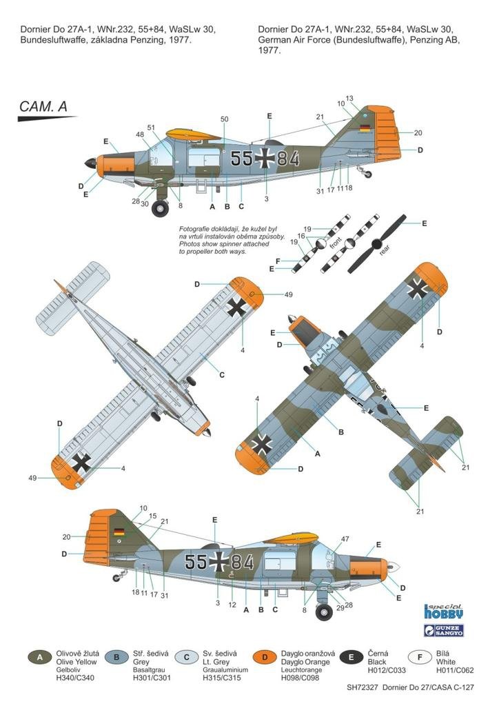 Special Hobby 72327 Dornier Do 27 German, Spanish and Belgian Service 1/72 – zdjęcie 5
